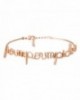 Bracelet à message "POUMPOUMPIDOU" en Laiton rosé