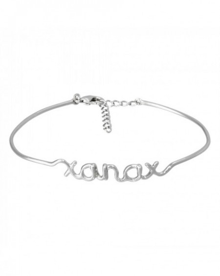 Bracelet à message "XANAX" en Laiton