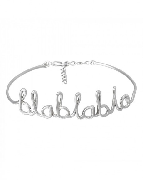 Bracelet à message "BLABLABLA" en Laiton