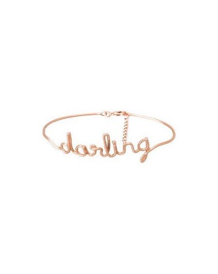 Bracelet à message "DARLING" en Laiton rosé