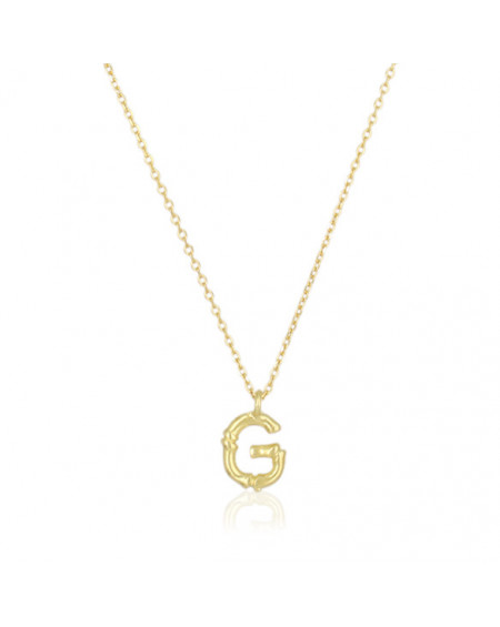 Collier Lettre G Bambou