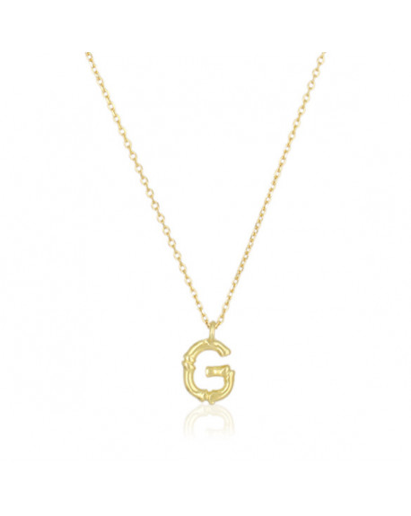 Collier Lettre G Bambou