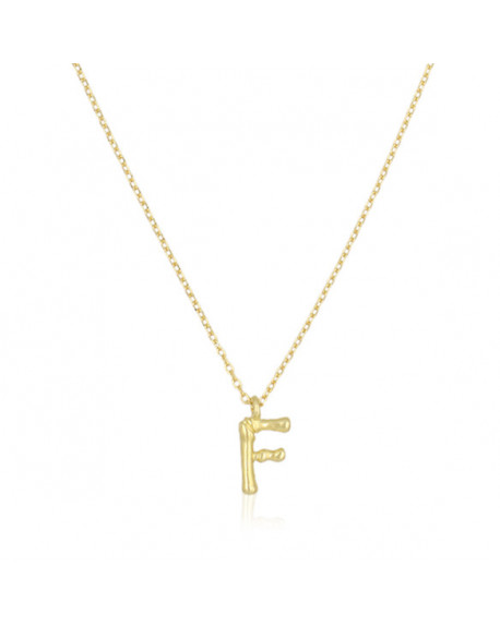 Collier Lettre F Bambou