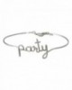 Bracelet à message "PARTY" en Laiton