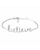 Bracelet à message "BELIEVE" en Laiton