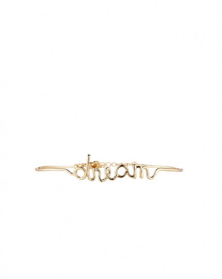 Bracelet à message "DREAM" en Laiton doré